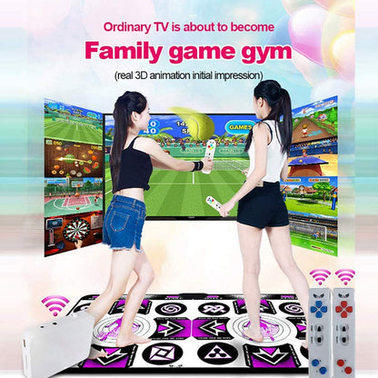 Stecto Double Dance Mat, non-slip, durable, wear-resistant, Dance Mat, Dance Mat, Dance Mat, Pad Dancer Blanket with USB PC, 165 x 81 cm.