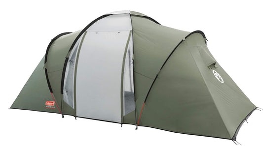 Coleman tent Ridgeline 4/6 Plus, 4/6 person tent, 4/6 person Vis-A-Vis tunnel tent, camping tent, dome tent with sun canopy, Waterproof HH 3,000mm.