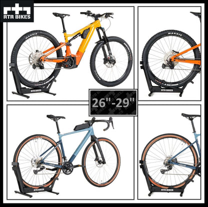 RTR BIKES Brutus Professional Free-standing Bike Stand - Perfect for your garage, home, or bike shop.
