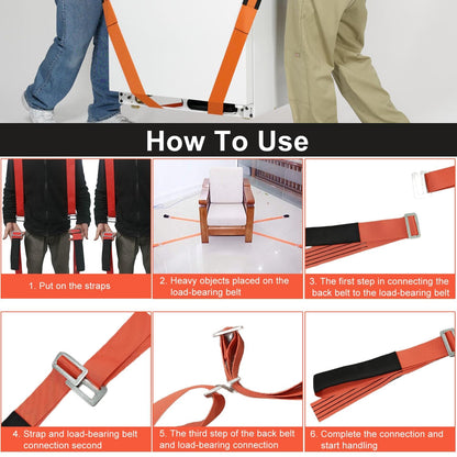 4 Pieces Moving Straps, Polyester Moving Straps for Furniture Movers, Multipurpose Furniture Moving Straps, Double Shoulder Dolly Transport Straps, Suitable for Moving Furniture.
