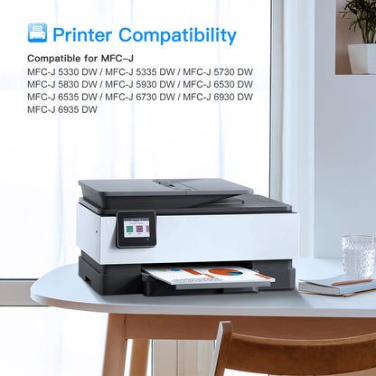 LxTek LC3219XL printer cartridges LC3217 LC 3219 XL LC 3219XL Compatible for Brother LC3219XL LC-3219XL for Brother MFC-J5330DW cartridges MFC-J5730DW MFC-J6930DW (Black, Cyan, Magenta, Yellow)