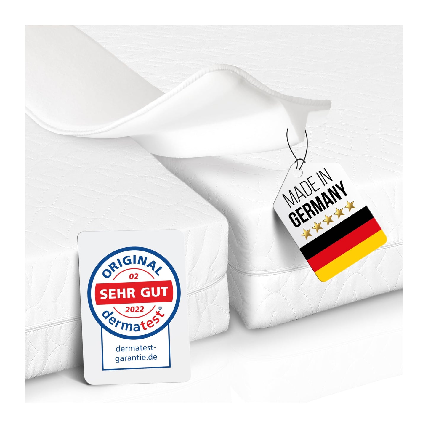 Rose core® Love bridge for mattresses 200 x 25 - [Quality from Germany] - Mattress gap filler in one piece - Bed gap filler - Mattress wedge for mattresses & toppers from 5 cm