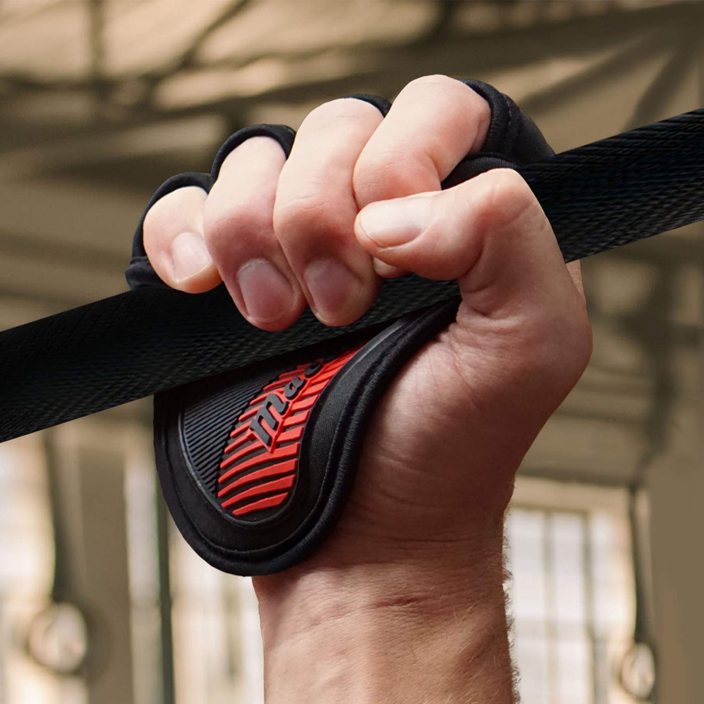 MACCIAVELLI Fitness Grip Pads for pull-ups, bodybuilding, fitness & cross-training - Grip pads for maximum grip - The alternative to fitness gloves & training gloves (1 pair)