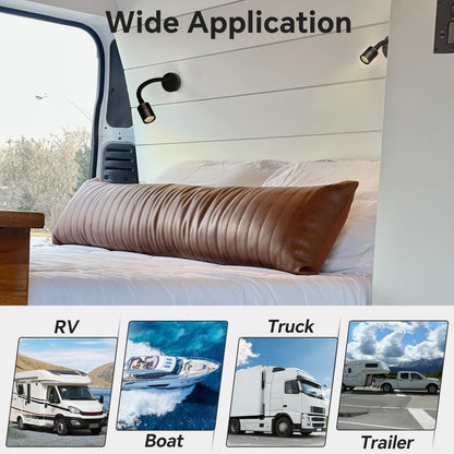 Beaming LED reading lamp 12V dimmable camper flexible gooseneck USB port, wall lamp bedside 2 pieces DC 12V-24V spot for boat RV interior lighting yacht, hardwired wall mount