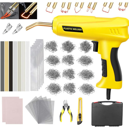 200W 2-in-1 Plastic Welding Machine Auto Bumper Repair Kit with 1000PCS Welding Studs & 56PCS Welding Rods, 220V Plastic Welder Repair kit for fixing plastic parts.