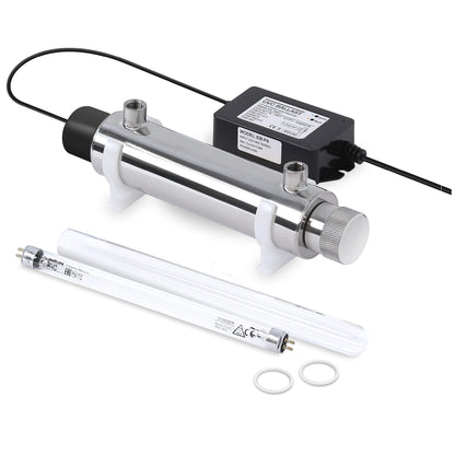 UV system water filter disinfection system with UV lamp 6 watts, flow rate 2l/min for microfilter systems and reverse osmosis systems.
