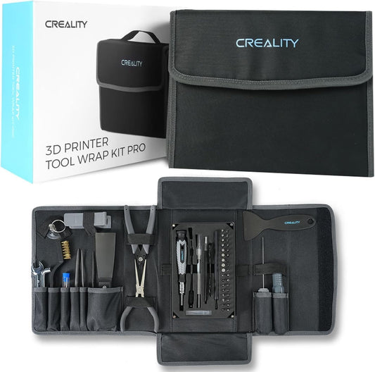 Creality 3D Printer Toolkit, 74 piece 3D Printing Tool Wrap Kit Assembly/Removal/Filament Cutting Set 3D Printer Accessories for all FDM printers Cleaning Finishing Printing