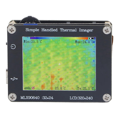 Thermal camera, 24 X 32 infrared thermal imaging camera, portable thermal camera for smartphones, computers, with 2-inch screen, 40 ℃ to 300 ℃, multifunctional