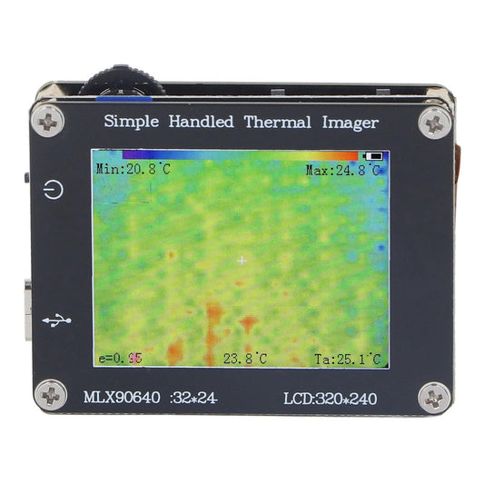 Thermal camera, 24 X 32 infrared thermal imaging camera, portable thermal camera for smartphones, computers, with 2-inch screen, 40 ℃ to 300 ℃, multifunctional