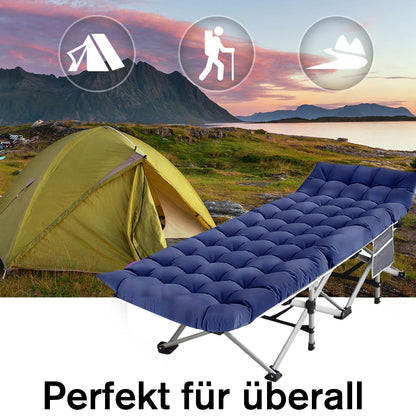 Folding cot Heavy Duty Camping Cot 362KG Capacity, Portable Travel Camping Bed made of double-layered Oxford Fabric for Indoor and Outdoor, Home, Patio, and Garden (2 pieces)