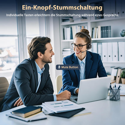 Ebay Bluetooth headset with microphone, wireless headset with charging station & USB dongle, wireless with microphone noise cancellation & mute for computer/meeting/zoom/office/home office