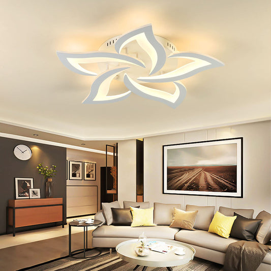 Sky angle LED ceiling light dimmable, living room lamp with remote control, bedroom ceiling light modern ceiling lighting chandelier lamp, Dimming 5 heads/Ø63cm/45W