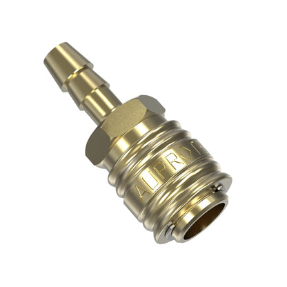 AUPROTEC pneumatic coupling set with brass coupling 6mm plug + clamps