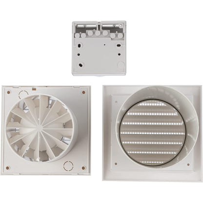 LIRAST Ø 100mm Heat Distributor with Thermostat - White Fan - Ventilator Heat Exchanger