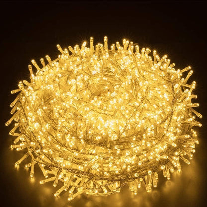 Elegear 2000 LEDs String Lights Outdoor 50M Christmas Lights Powered by Electricity Christmas Decor 8 Modes Warm White LED String Lights for Indoor Outdoor New Year Christmas Tree Party Hotel Garden Wedding