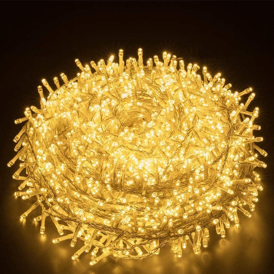 Elegear 2000 LEDs String Lights Outdoor 50M Christmas Lights Powered by Electricity Christmas Decor 8 Modes Warm White LED String Lights for Indoor Outdoor New Year Christmas Tree Party Hotel Garden Wedding