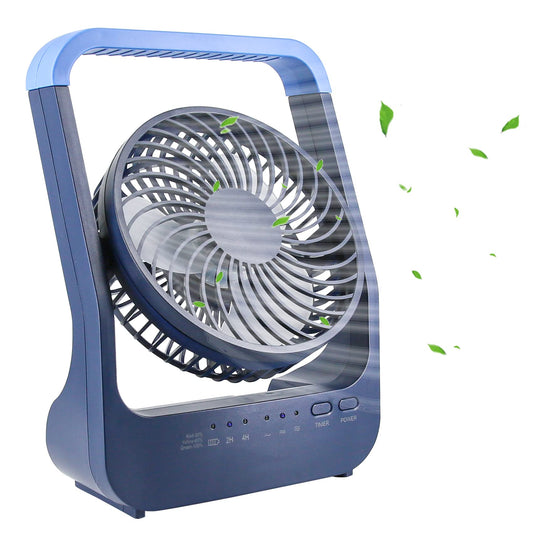 USB Desk Fan 20000mAh Mini Fan, Small and Quiet with 3 speeds, 180° rotation, up to 200 hours of runtime. Easy to carry for office, home, and outdoor use.