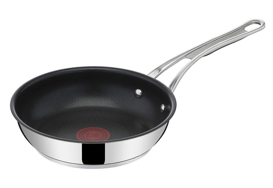 Jamie Oliver by Tefal Cook's Classics 9.4 inch Frying Pan, Stainless Steel Induction Pan with Non-Stick Coating, suitable for all stovetops, oven safe up to 410°F, riveted handle, E3060435
