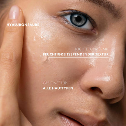 Satin Naturel Hyaluron Serum highly dosed 100ml - 24h moisture - Hyaluronic Acid Serum Face - Vegan - Facial Care Men and Women - Anti Aging Hyaluronic Acid Facial Serum with organic Aloe Vera