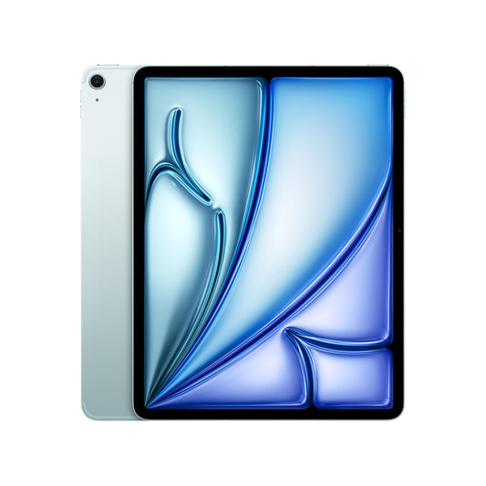 Apple iPad Air 13" with M3 Chip: Apple Intelligence, Liquid Retina Display, 128 GB, 12 MP front/back cameras, WiFi 6E + 5G cellular, Touch ID, all-day battery life – Blue