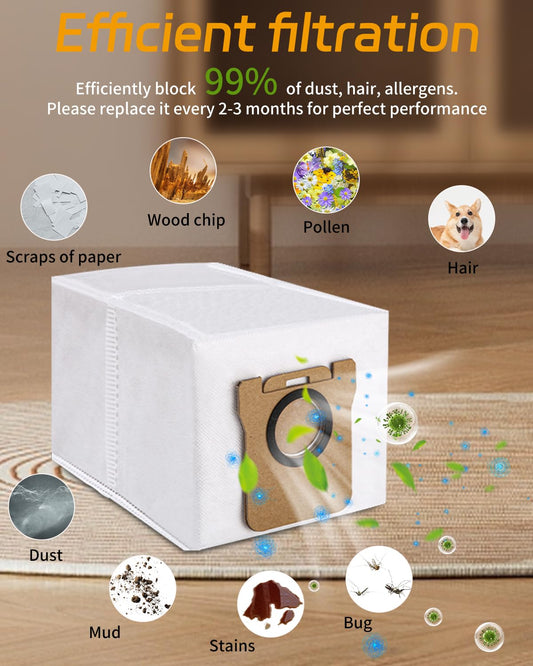 14 pieces of dust bag accessories for Dreame L10s Ultra / L10 Ultra / L20 Ultra / Xiaomi X10+ / X20+, 2.5L large capacity.