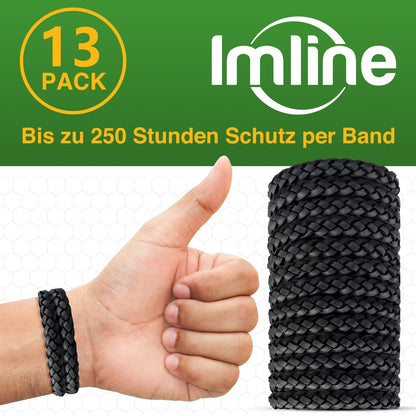 Mosquito repellent bracelet (13 leather pieces) Anti-mosquito bracelet for camping - DEET-free protection against mosquitoes for adults.