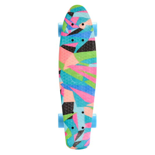 Meteor skateboard kids mini cruiser kickboard for girls and boys. Vintage mini board for children in various colors.