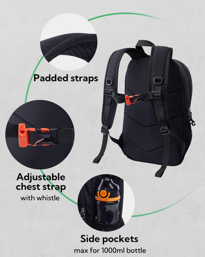 WATERFLY small backpack hiking backpack 12L: Lightweight daypack mini sports backpack outdoor daypack with detachable chest strap for hiking travel camping biking men women