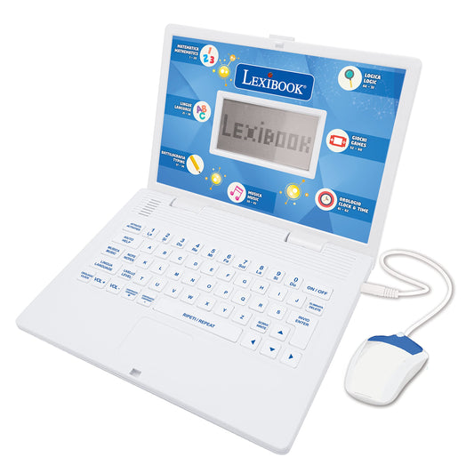 Lexibook, educational toy with 124 activities for learning math, writing, logic, telling time, games, and music, White, JC598i5