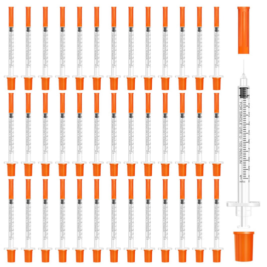 40 piece 1ml plastic tube syringes, multipurpose measuring tools, liquid measuring syringe with graduations, individually packed, for printing ink, liquid separation, dosage, pet.