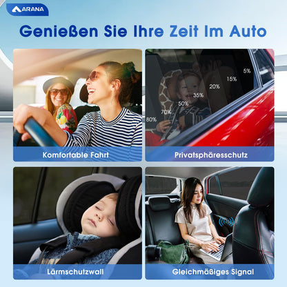 ARANA car tint film, 180" x 24", 70% VLT ceramic automotive universal window tint film, UV sun heat blocking privacy for home car and truck (24" x 15FT)