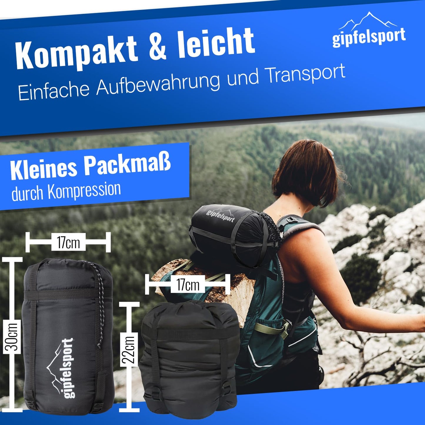 Summit Sport Ultralight Sleeping Bag 3 Seasons [32°F, 50°F] Ultralight Sleeping Bag [950g] Ultralight Mummy Bag for Summer [100GSM] Trekking Summer Bag for Camping