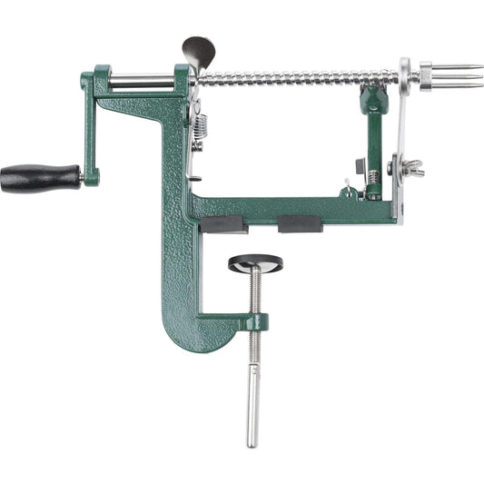 Westmark apple peeler/corer/slicer, with screw clamp for table mounting, 31 x 5.3 x 21 cm, Stainless steel/aluminum, Apple dream, Green/silver, 11432260