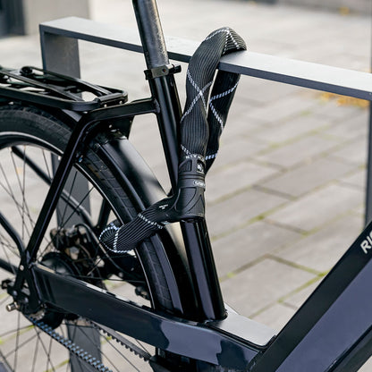 ABUS chain lock Iven Chain 8210 - bike lock made of hardened steel & chain lock Steel-O-Chain 8807K - flexible bike lock made of hardened steel - ABUS security level 8-110 cm - black