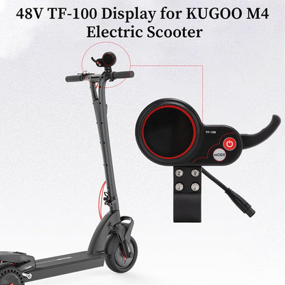GAESHOW Scooter Display Panel, Electric Scooter LCD Display, 48V TF-100 Display 6 Pin Communication Instrument, Accelerator Cycling Electric Scooter for M4 Electric Scooter Controller (A)