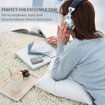 PRUNUS DE333 Mini Radio battery operated, AM FM SW radio small medium wave radio with excellent reception, with signal indicator, small radios powered by AAA battery for walking, camping.