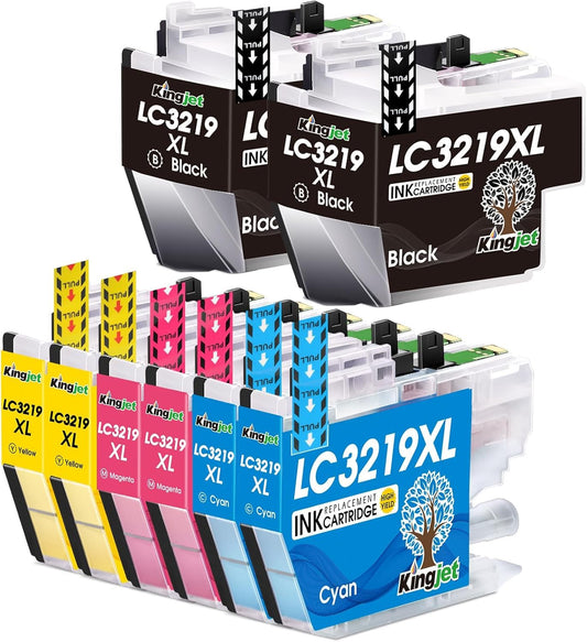 KINGJET LC3219XL LC3219 printer cartridges Compatible with Brother LC3219XL LC3217 3219XL, for Brother mfc-j5330dw cartridges for Brother MFC-J5335DW MFC-J5730DW MFC-J6930DW MFC-J5930DW J6530DW J6935DW