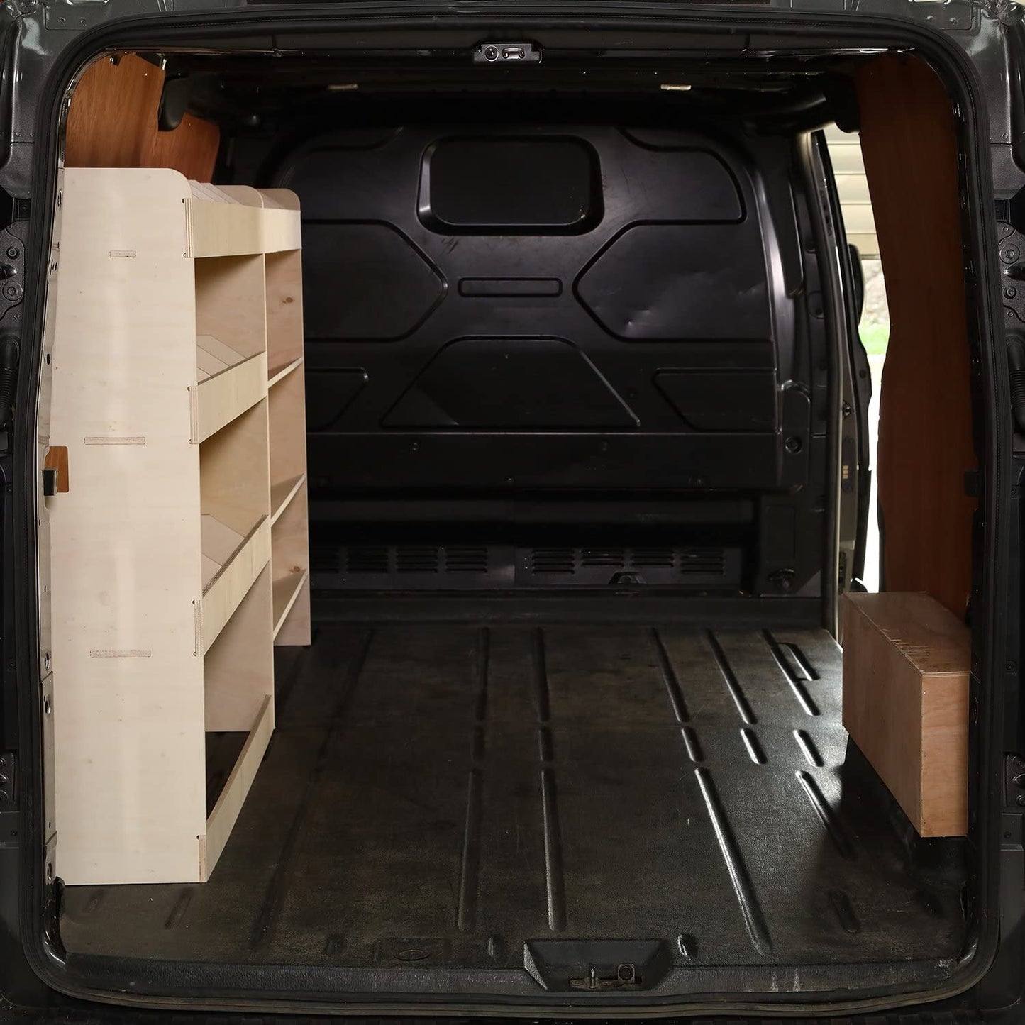 Vanify - Compatible with Mercedes VITO L2 (Long) 2003+ vehicle racking system. Includes vehicle shelves, tool boxes, and rear shelf.