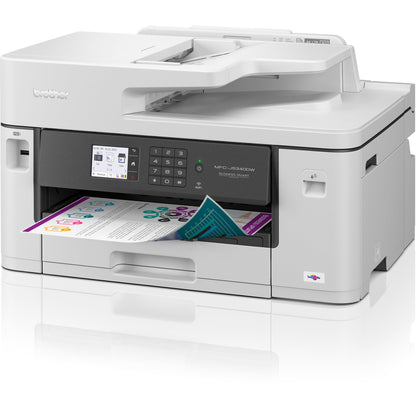 Brother MFC-J5340DWE EcoPro 4-in-1 Color Inkjet Multifunction Printer (250-sheet paper tray, printer, scanner, copier, fax), light gray