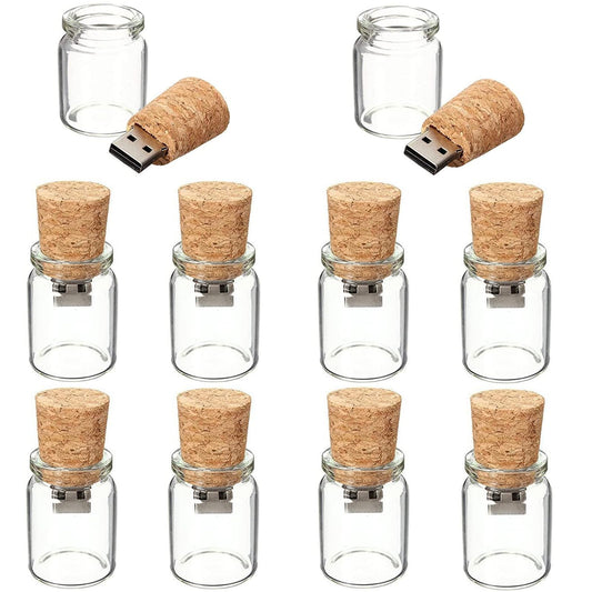 10pcs 16GB cute drifting bottle USB flash drive memory stick storage disk Christmas gift green 16GB