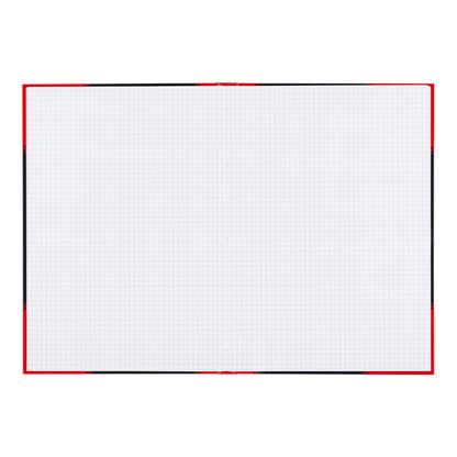 Bantex Notebook A4 squared, 192 pages, 70 gsm, Hardcover, black, pack of 3.