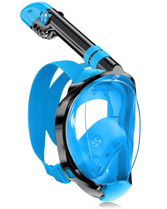 X99 Full Face Snorkel Mask, 180-Degree View Anti-Fog Diving Mask with Sport Camera Compatible, Diving Goggles for Adults