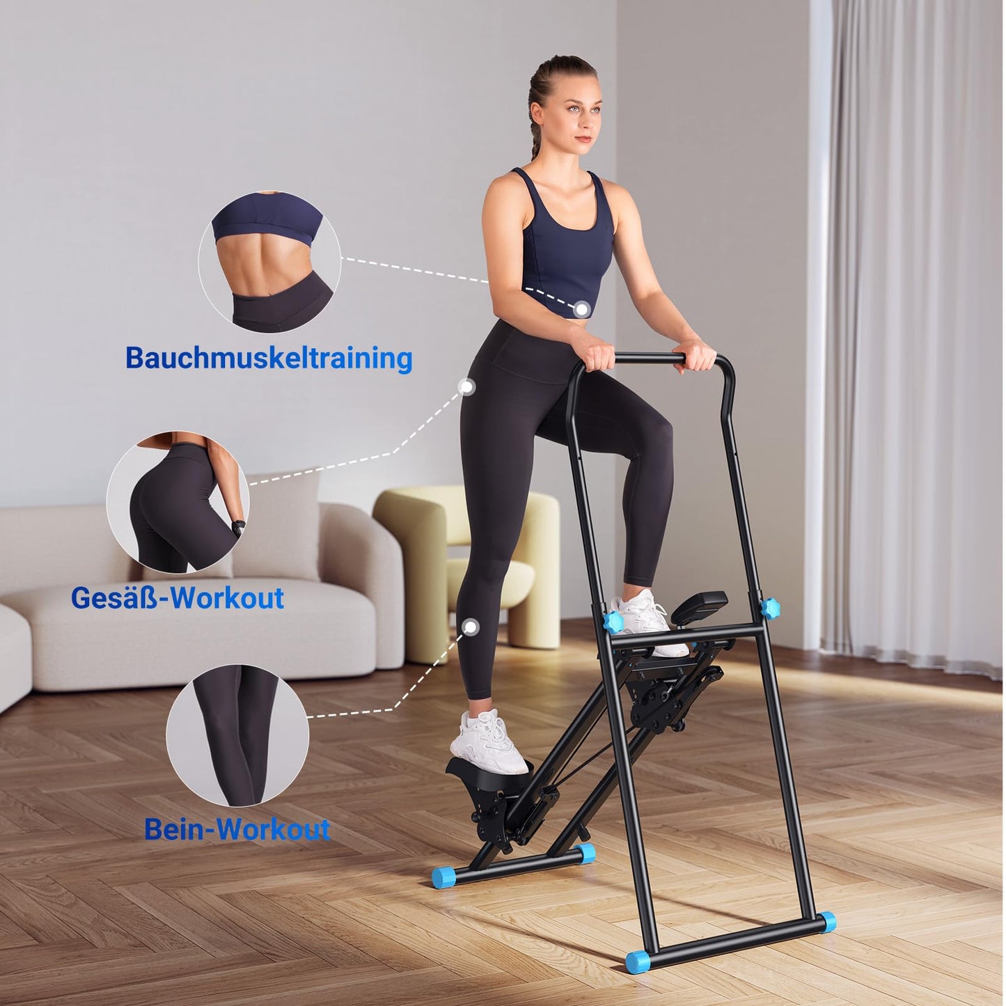 MERACH 2025 New Stair Stepper for Home Gym Exercise, Vertical Climber Machine for Full Body Workout, Compact Folding Cardio Exercise Climber with extended step range, adjustable handlebars & pedals.