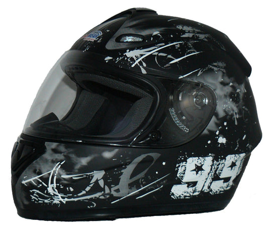 protectWEAR Motorcycle Helmet FS-801-99 black/gray size S