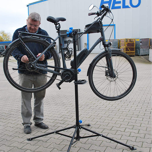 HELLO E-Bike assembly stand, repair stand, stand adjustable in height, foldable, 60 kg.