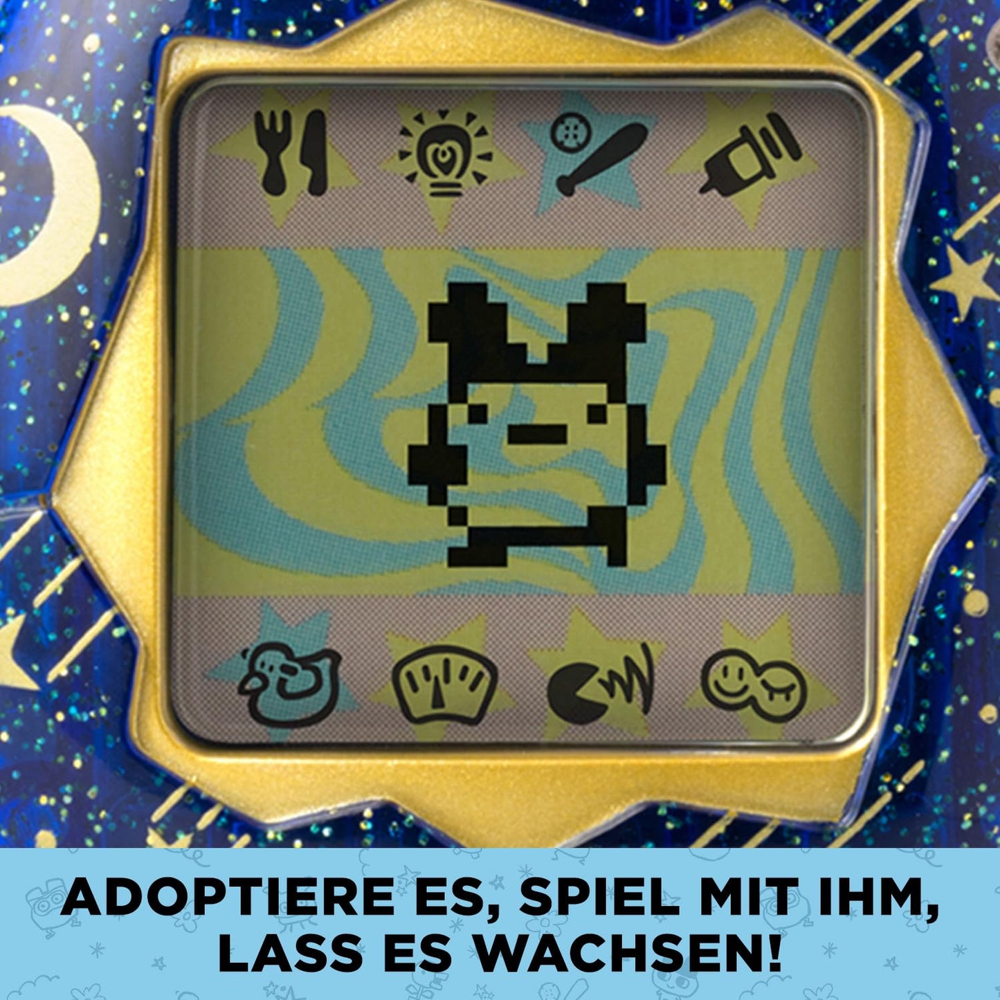 Bandai - Tamagotchi - Tamagotchi Original - Starry Night - Electronic virtual pet with color display, 3 buttons and games - Interactive pet in German - Kids' toy for ages 8 and up - 42970