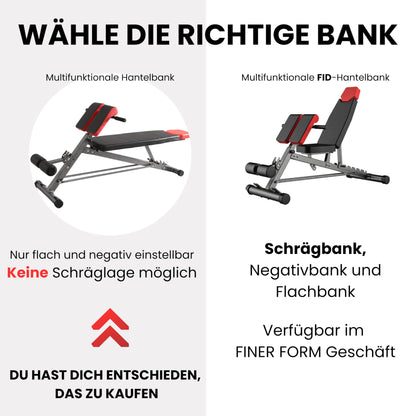 FF Finer Form Multifunctional Weight Bench for full-body workout - Hyperextension, Roman Chair, adjustable ab bench, Incline bench, Flat bench