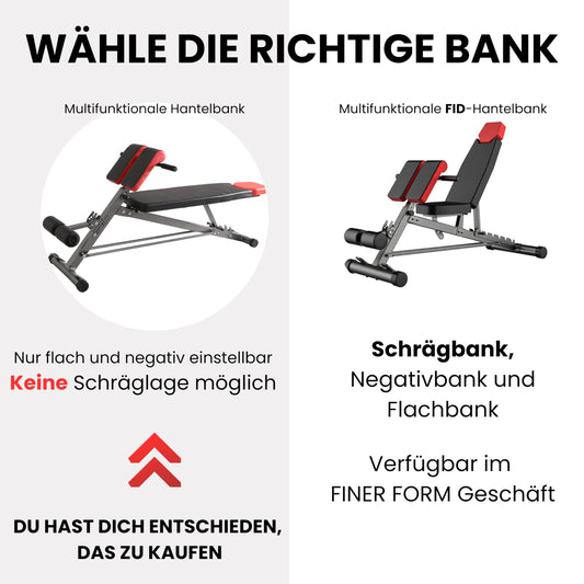 FF Finer Form Multifunctional Weight Bench for full-body workout - Hyperextension, Roman Chair, adjustable ab bench, Incline bench, Flat bench