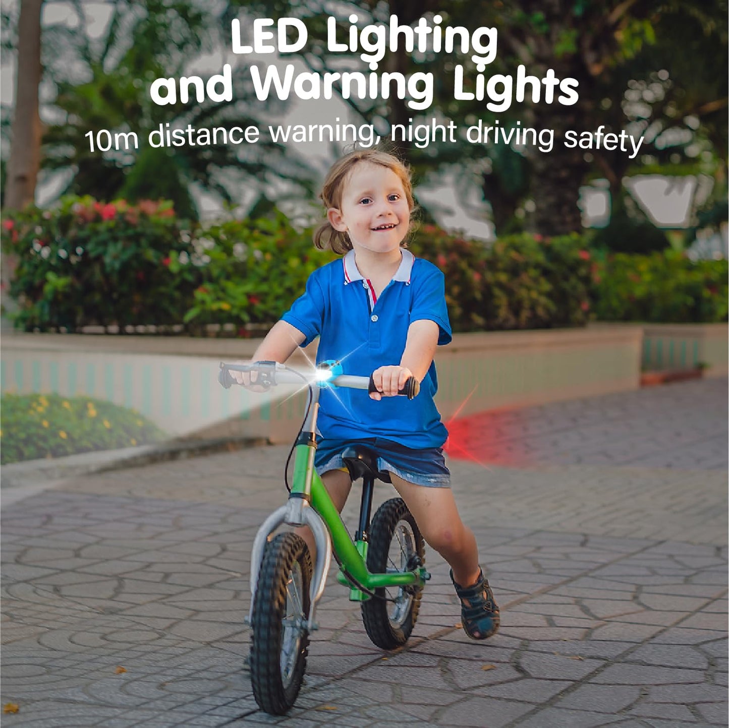 Gofimyee 2 Pack Kids Scooter Light, IPX5 waterproof with 3 light modes for added safety on children's scooters, hiking poles, or backpacks.