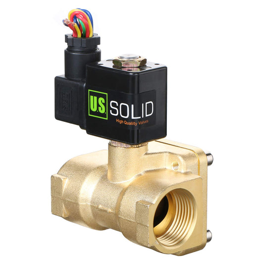 1" Electric Brass Solenoid Valve 220 V AC 16 bar, normally closed (NC), VITON, for water, air, oil, Vertical or Horizontal Mounting